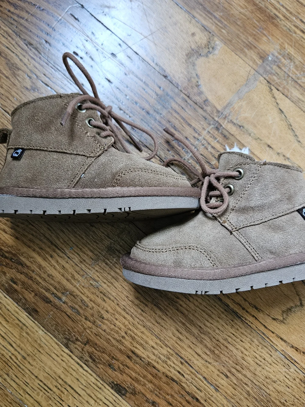 Toddler Brown Faux-Suede Lined Boots - Cozy Winter Shoes